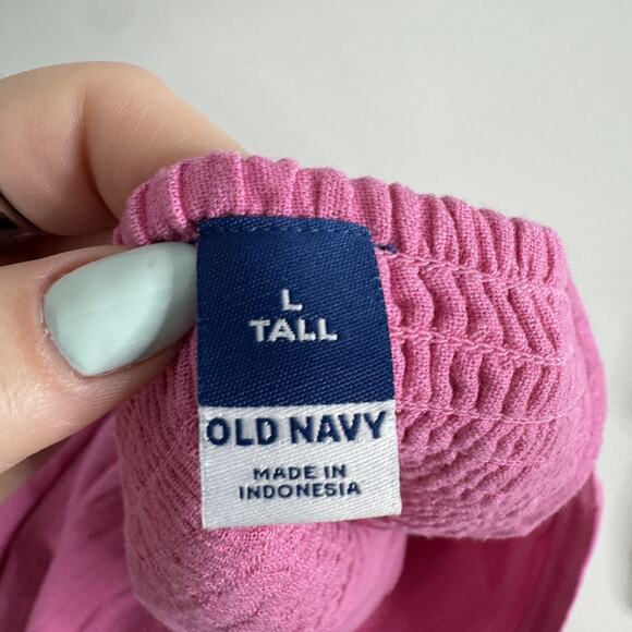 Old Navy Dress Womens Large Tall Zinnia Strapless Linen Blend Summer Y2K Party - Picture 14 of 16